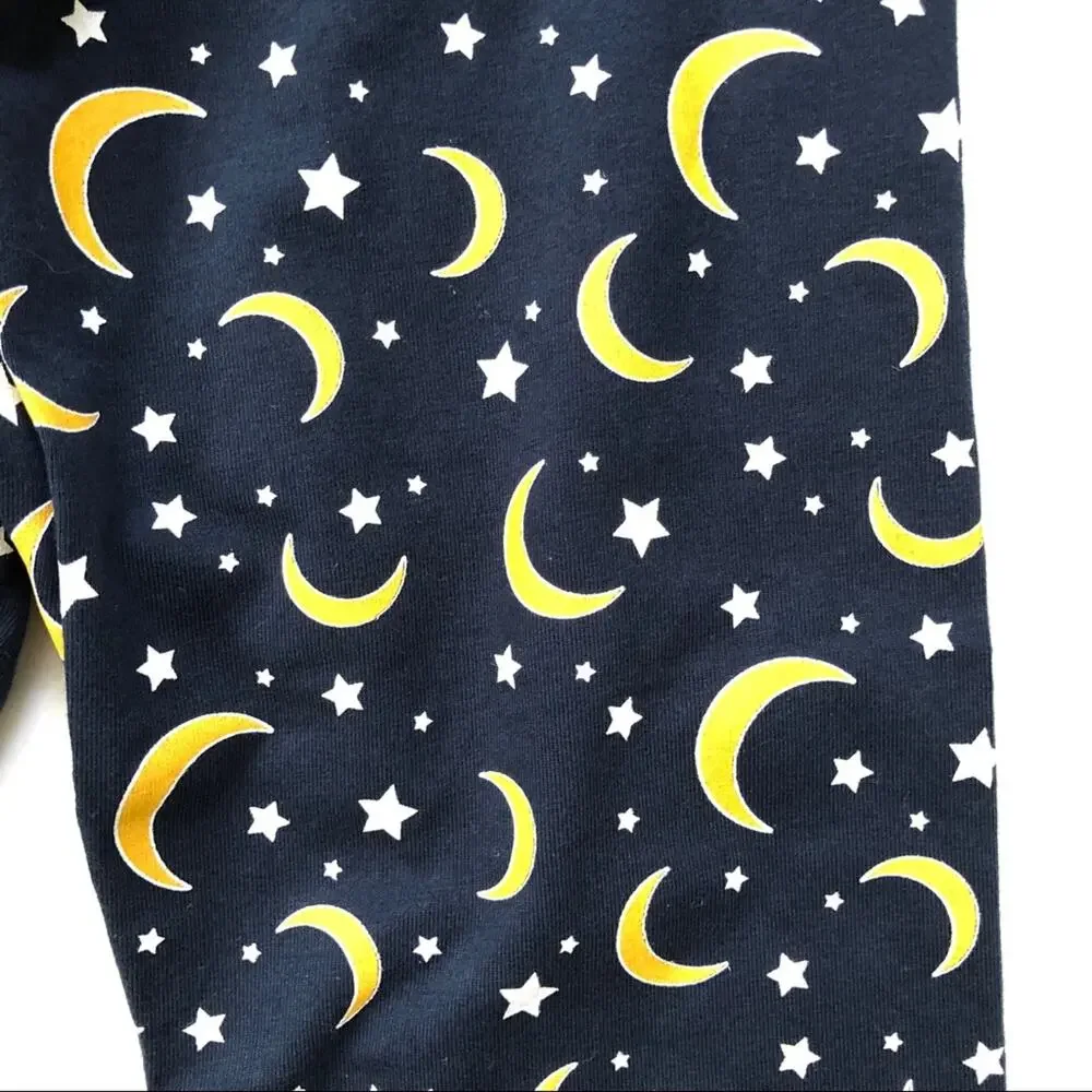 Cheekie Peach Blue Yellow Sweet Dreams West Virginia University Moon Pajama Set